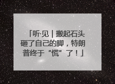 听·见｜搬起石头砸了自己的脚，特朗普终于“慌”了！