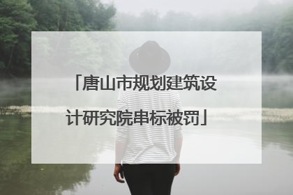 唐山市规划建筑设计研究院串标被罚