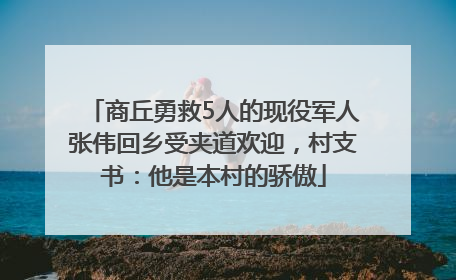 商丘勇救5人的现役军人张伟回乡受夹道欢迎，村支书：他是本村的骄傲