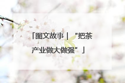 图文故事｜“把茶产业做大做强”