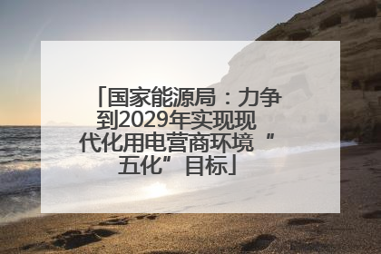 国家能源局：力争到2029年实现现代化用电营商环境“五化”目标