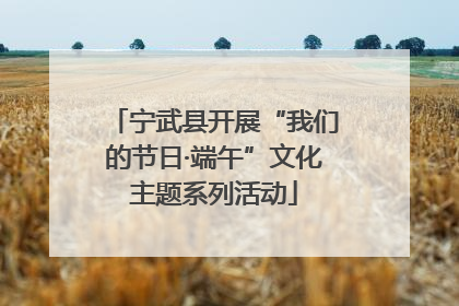 宁武县开展“我们的节日·端午”文化主题系列活动