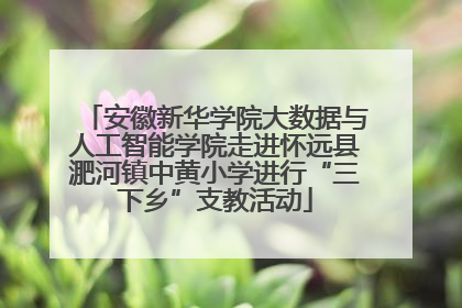 安徽新华学院大数据与人工智能学院走进怀远县淝河镇中黄小学进行“三下乡”支教活动