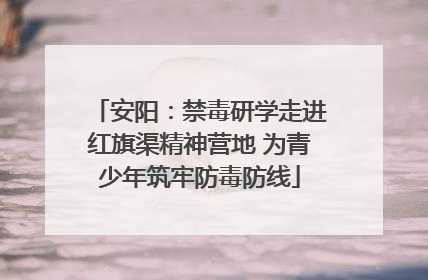 安阳：禁毒研学走进红旗渠精神营地 为青少年筑牢防毒防线