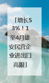 增长53%！1至4月雄安民营企业进出口亮眼