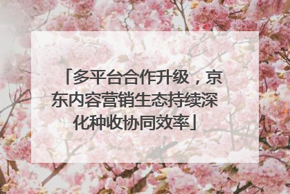 多平台合作升级,京东内容营销生态持续深化种收协同效率
