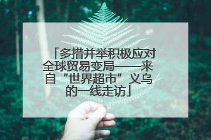 多措并举积极应对全球贸易变局——来自“世界超市”义乌的一线走访