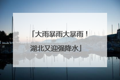 大雨暴雨大暴雨！湖北又迎强降水
