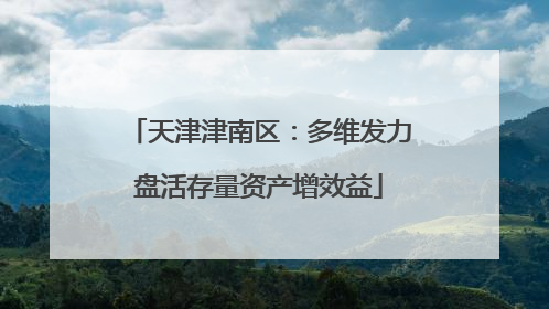 天津津南区：多维发力盘活存量资产增效益