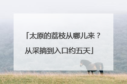 太原的荔枝从哪儿来？从采摘到入口约五天