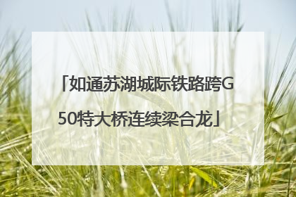 如通苏湖城际铁路跨G50特大桥连续梁合龙