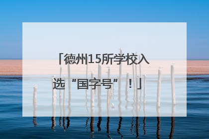德州15所学校入选“国字号”！
