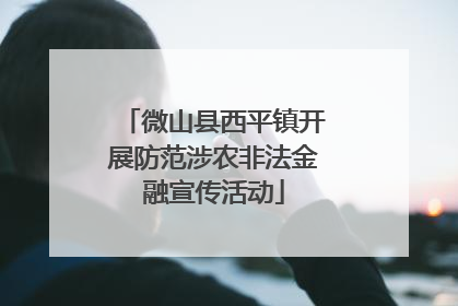 微山县西平镇开展防范涉农非法金融宣传活动