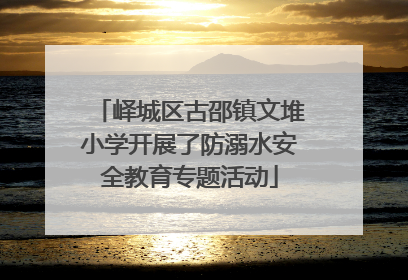 峄城区古邵镇文堆小学开展了防溺水安全教育专题活动