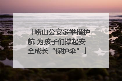崂山公安多举措护航 为孩子们撑起安全成长“保护伞”