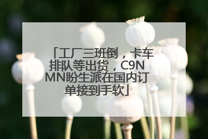 工厂三班倒，卡车排队等出货，C9NMN盼生派在国内订单接到手软