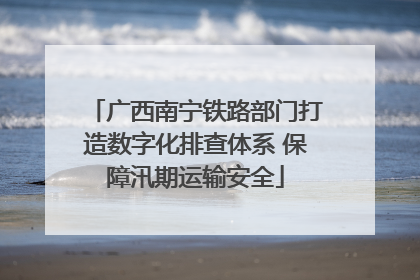 广西南宁铁路部门打造数字化排查体系 保障汛期运输安全