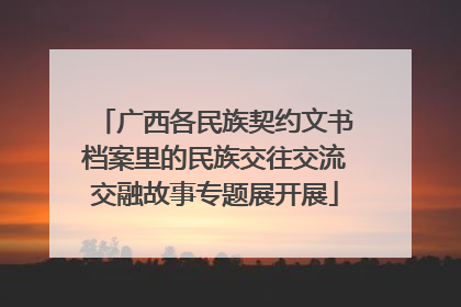 广西各民族契约文书档案里的民族交往交流交融故事专题展开展