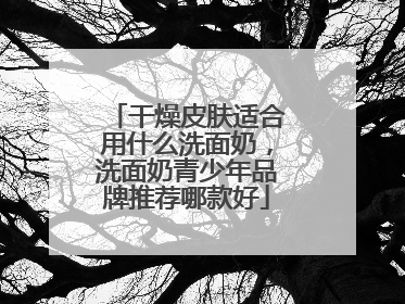 干燥皮肤适合用什么洗面奶，洗面奶青少年品牌推荐哪款好