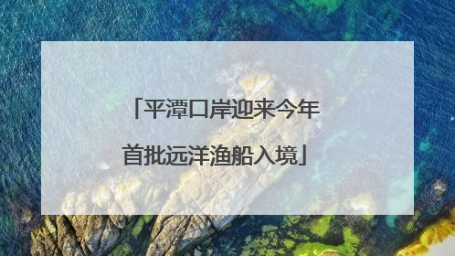 平潭口岸迎来今年首批远洋渔船入境
