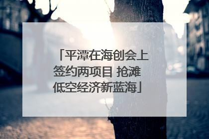 平潭在海创会上签约两项目 抢滩低空经济新蓝海