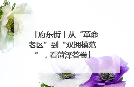 府东街丨从“革命老区”到“双拥模范”，看菏泽答卷