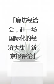 廊坊经洽会，赶一场国际化的经济大集｜新京报评论