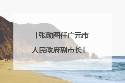 张勋图任广元市人民政府副市长