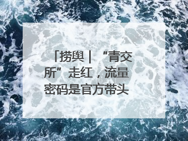 捞舆｜“青交所”走红，流量密码是官方带头“玩起来”