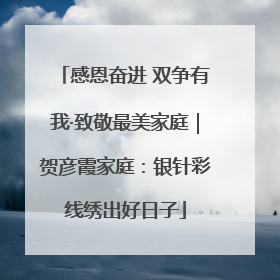 感恩奋进 双争有我·致敬最美家庭｜贺彦霞家庭：银针彩线绣出好日子