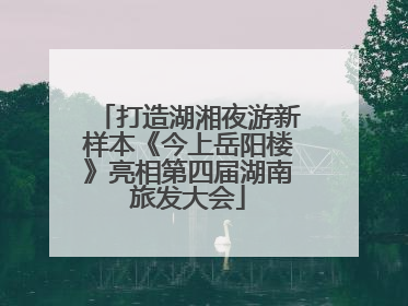 打造湖湘夜游新样本《今上岳阳楼》亮相第四届湖南旅发大会