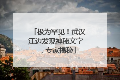 极为罕见！武汉江边发现神秘文字，专家揭秘