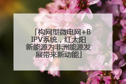 构网型微电网+BIPV系统，红太阳新能源为非洲能源发展带来新动能