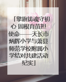擎旗铸魂守初心 固根育苗担使命——天长市炳辉小学与萧县师范学校附属小学结对共建活动纪实