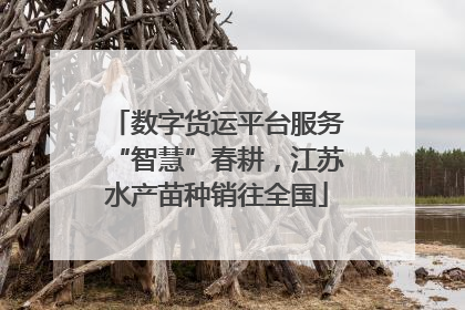 数字货运平台服务“智慧”春耕，江苏水产苗种销往全国