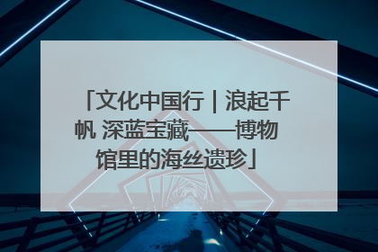文化中国行｜浪起千帆 深蓝宝藏——博物馆里的海丝遗珍