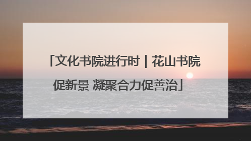文化书院进行时｜花山书院促新景 凝聚合力促善治