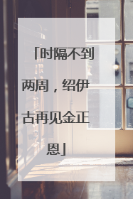 时隔不到两周，绍伊古再见金正恩