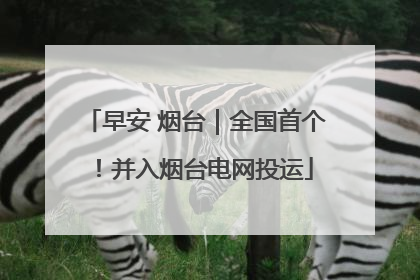 早安 烟台｜全国首个！并入烟台电网投运