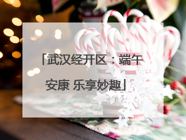 武汉经开区：端午安康 乐享妙趣