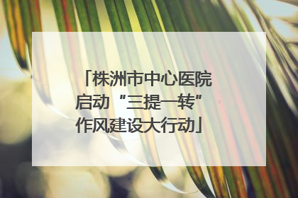 株洲市中心医院启动“三提一转”作风建设大行动