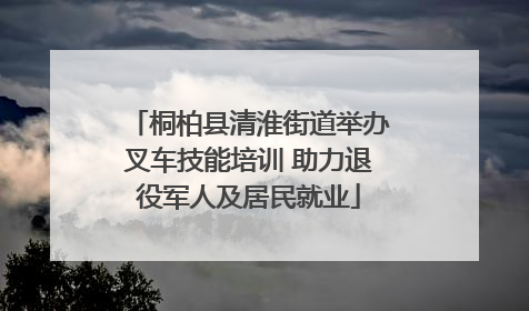 桐柏县清淮街道举办叉车技能培训 助力退役军人及居民就业