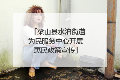 梁山县水泊街道为民服务中心开展惠民政策宣传