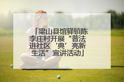 梁山县馆驿镇陈李庄村开展“普法进社区‘典’亮新生活”宣讲活动