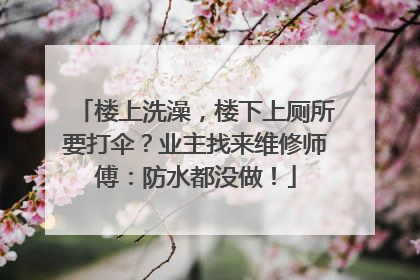 楼上洗澡，楼下上厕所要打伞？业主找来维修师傅：防水都没做！