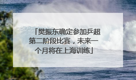 樊振东确定参加乒超第二阶段比赛，未来一个月将在上海训练