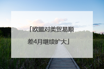 欧盟对美贸易顺差4月继续扩大