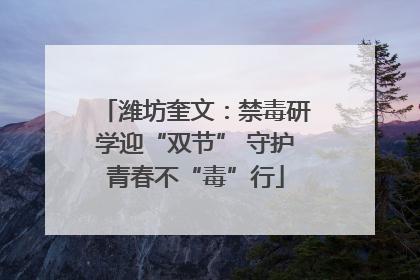 潍坊奎文：禁毒研学迎“双节” 守护青春不“毒”行