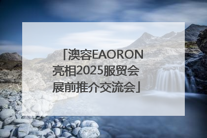 澳容EAORON亮相2025服贸会展前推介交流会
