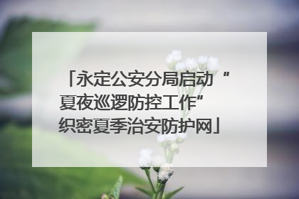 永定公安分局启动“夏夜巡逻防控工作” 织密夏季治安防护网